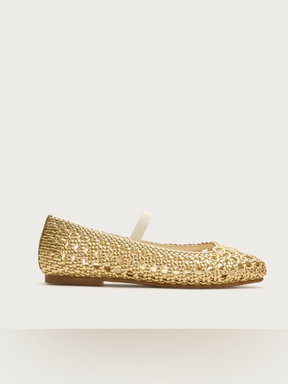J.Crew. Girls' basketweave ballet flats in metallic. Woven Mary Jane.K5.NWT.